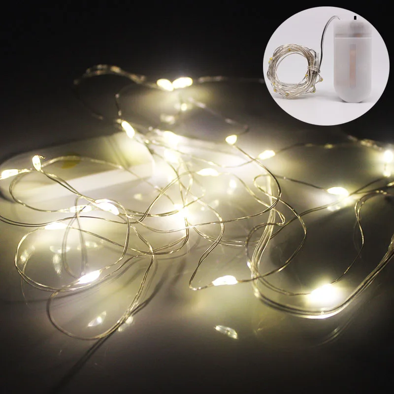 5/10M Led String Lights Zilver/Koperdraad Guirlande Aangedreven Door 5V Batterij Usb Fairy Light thuis Kerst Bruiloft Decoratie