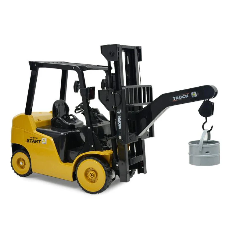 11-Way Remote Control Forklift 1:8 Simulation Forklift Rechargeable Light Music Crane Engineering Crane Truck Children\'s Toys