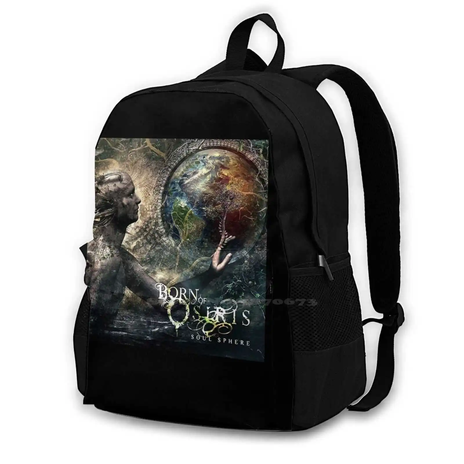 Born Of-Soul Sphere Bag Backpack For Men Women Girls Teenage Black Born Of Soul Sphere