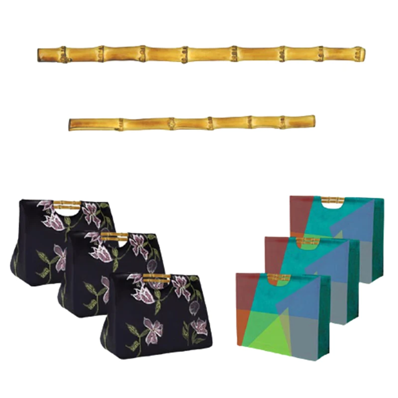 33 cm,40 cm Length Perfect Tote Purse Clutch Bag Wooden Handles Frame Box Handbag Bamboo Handle Rattan Purse Hanger Handles