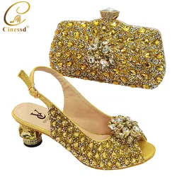 Nigerian Shoes and Matching Bags Italian Ladies Shoes and Bags To Match Set Decorated with Appliques Party Shoes and Bag Sets