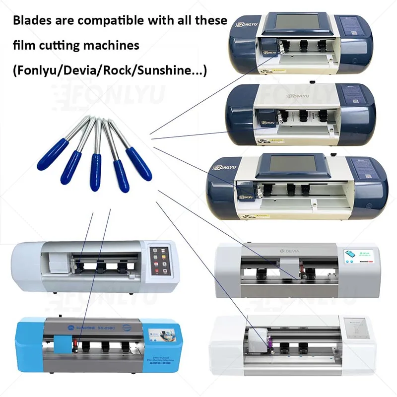 Fonlyu 5 pçs/set lâmina de substituição para tuoli cricut sunshine plotter lâmina faca cortador lâminas para celular conjunto ferramentas reparo