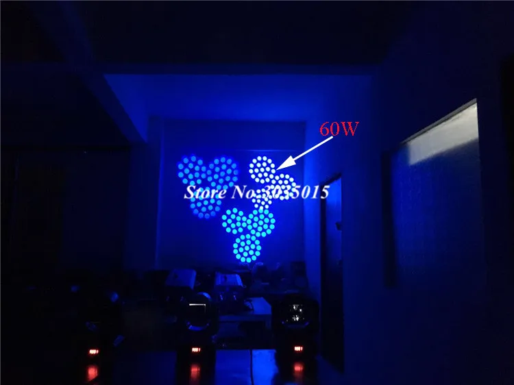 Flightcase packed 4pcs Spot 60W LED Moving Head Light With Gobos Plate Color Plate super bright 60W Mini Led Moving Head Lights