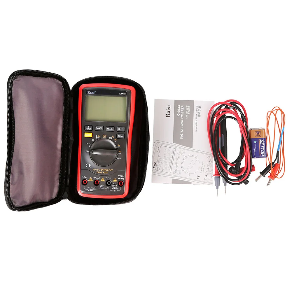 Kaisi K-890/K-9033 المنزلية التلقائي المدى عالية الدقة الرقمية المتعدد اختبار درجة الحرارة مع حماية مضادة للحرق