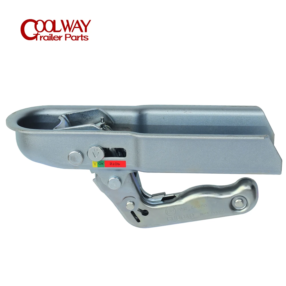 Emark Approval EU Style Trailer Coupler For 50mm Hitch Ball Square 60mm Channel RV Parts Camper Accessories Caravan Components