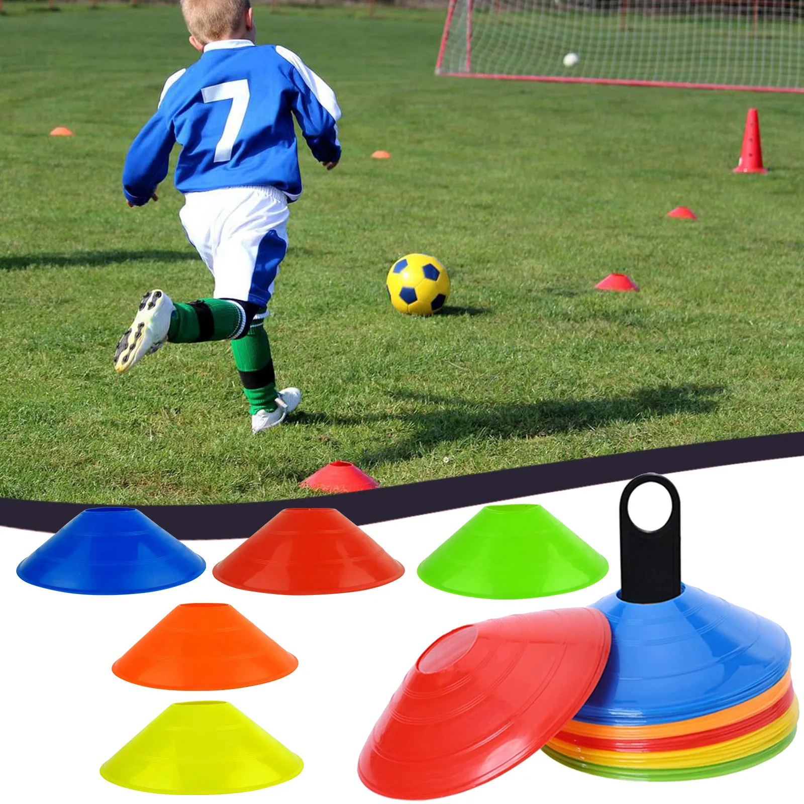 

10Pcs/lot 19Cm Cones Marker Discs Soccer Football Training Sports Entertainment Accessories