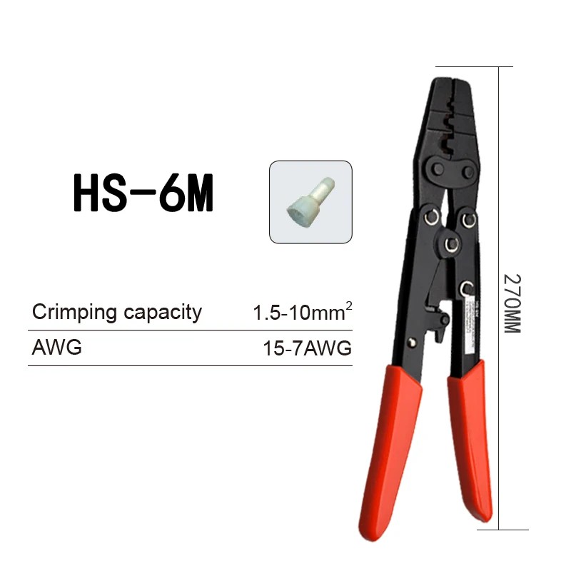 

HS-16 HS-6M HX-10 Ratchet terminal crimping tools plier japanese style crimping piler for terminal 1-6mm2