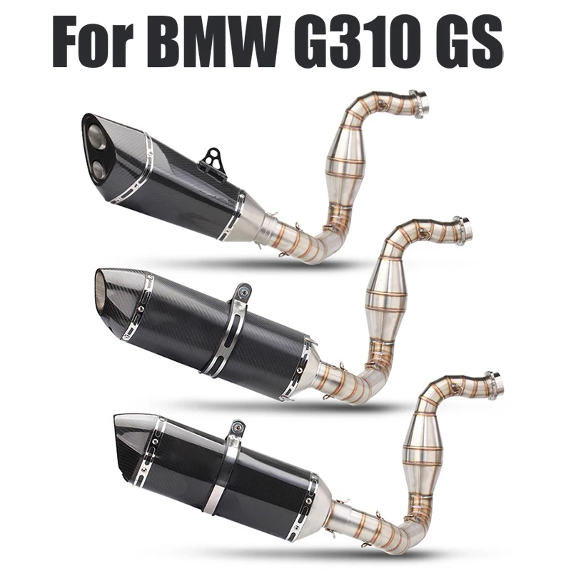 Motorcycle Exhaust Slip On For BMW G310R G310GS G310 2017 2018 Muffler Link Pipe Connect Mid Middle Pipe Stainless Steel