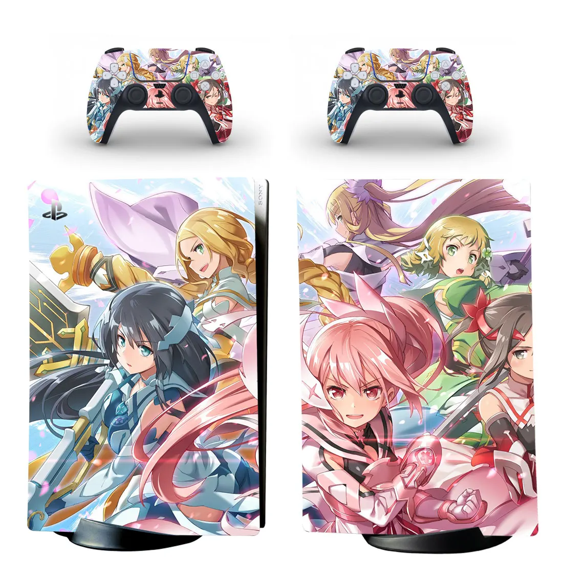 Yuuki Yuuna wa Yuusha de Aru PS5 pegatina Digital de piel para consola Playstation 5 y 2 controladores calcomanía de vinilo pieles