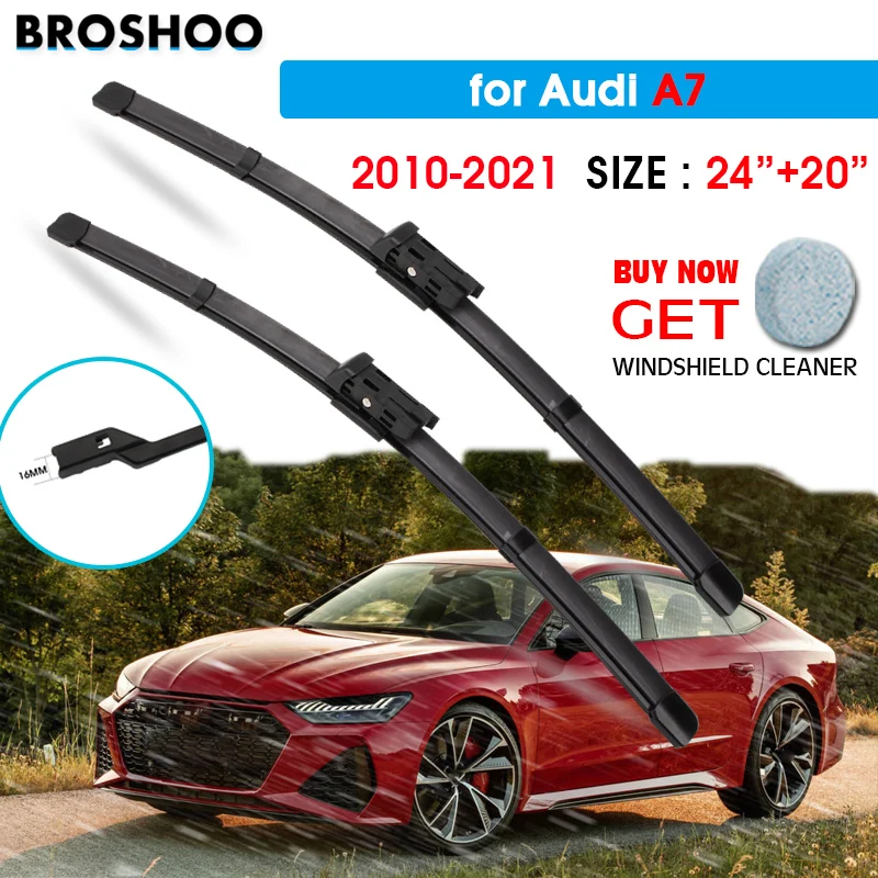 

Car Wiper Blade For AUDI A7 24"+20" 2010-2021 Auto Windscreen Windshield Wipers Blades Window Wash Car Equipped Push Button