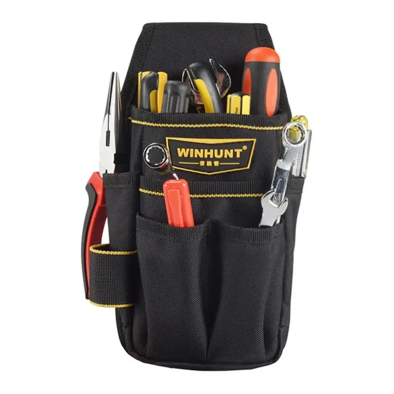Electrician Tool Pouch Waist Bag Multi-function Screwdriver Hammer Wrench Drill Storage Tool Bag With Adjustable Belt