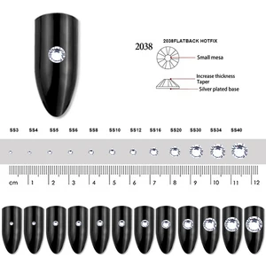 Hotfix Strass Crystal Clear AB Flatback Iron Rooms Heiße Lösung für Stickdekorationen Kleidungskonten 10 Hauptverkäufe Baby Thermalband Baby - №5