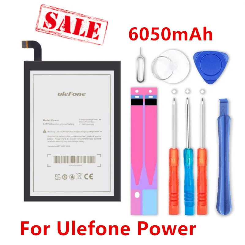 100% High capacity original 6050mAh Battery for Ulefone Power Batteries