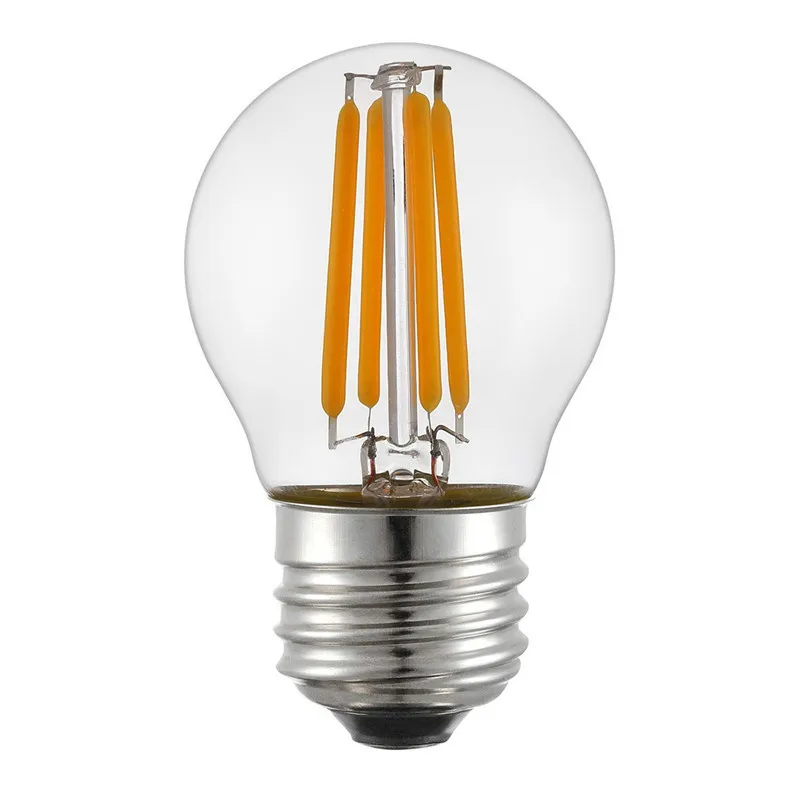 E27 Bombillas LED, lámpara de cristal Edison G45, bombilla Led de filamento E14, 4W, 8W, 12W, bombilla Led antigua Retro Vintage de 220V