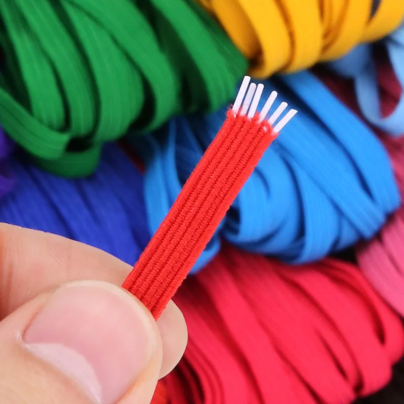 3mm 6mm pestrý high-elastic elastická kapel textilní lano guma pás linky elastická vlákna stuha šicí krajka stříhat pás pás garment příslušenství