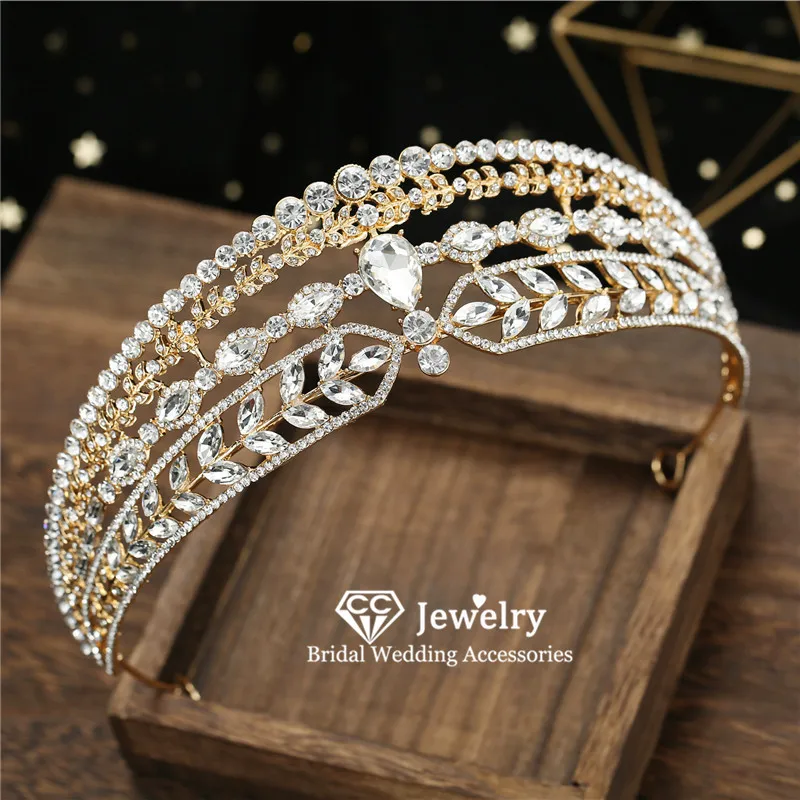 

CC Crowns Wedding Hair Accessories for Women Engagement Jewelry Bridal Headdress Crystal Diadems Hairband High Quality Gift M186
