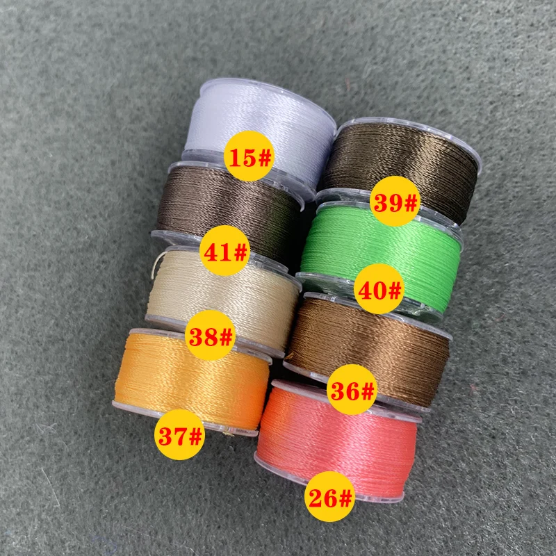 120D/2 100m Polyester Embroidery Thread For Handmade Doll Toy Facial Features High Brightness Shiny Polyester Embroidered Thread