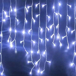 3.5m New Year Christmas Garlands LED String Light Christmas Light for Garden Party Wedding Curtain Decoration Warm White Blue