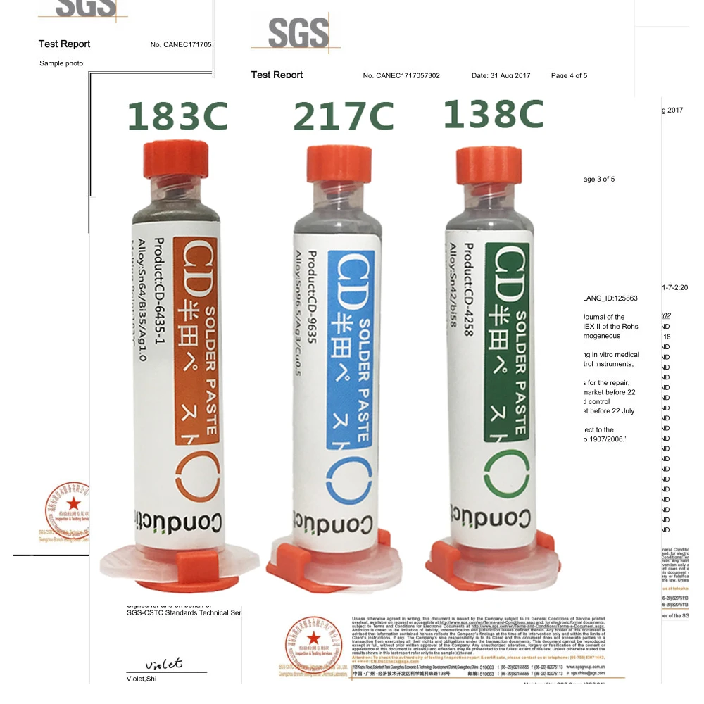 Lead-free solder paste maintenance soldering tin for BGA SMT PCB 138 183 217 degrees environmental protection tin mud CPU tin55g