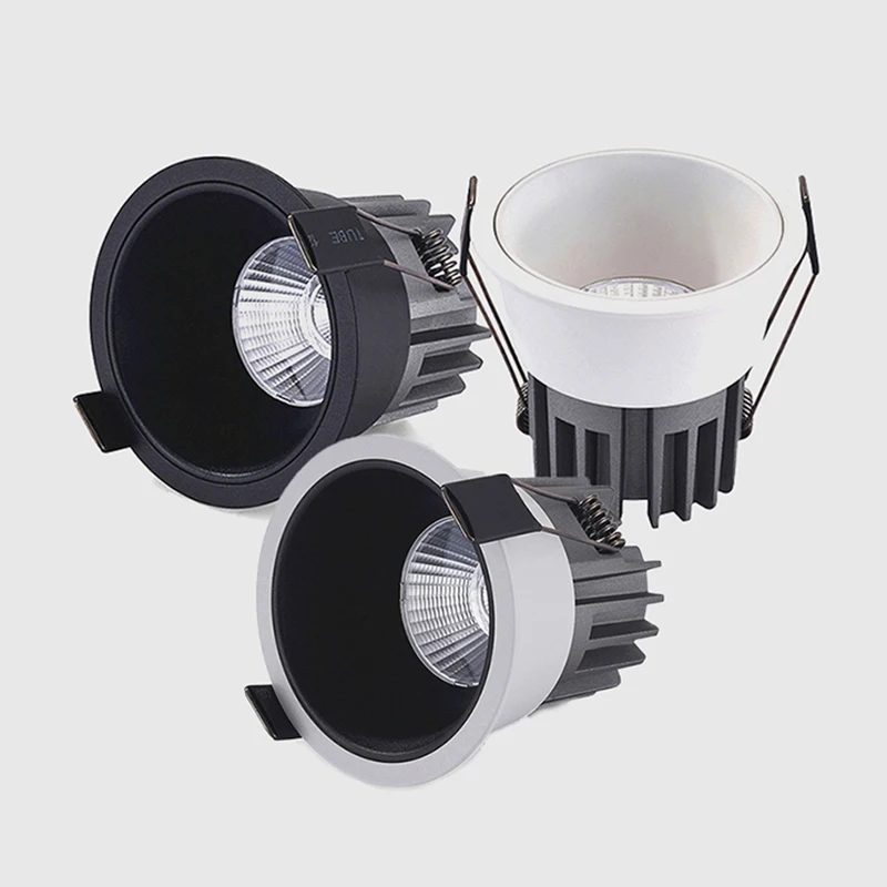 recesso dimmable anti glare cob led downlights luzes de teto lampada de iluminacao interior 7w 9w 12w 15w 110240v 01