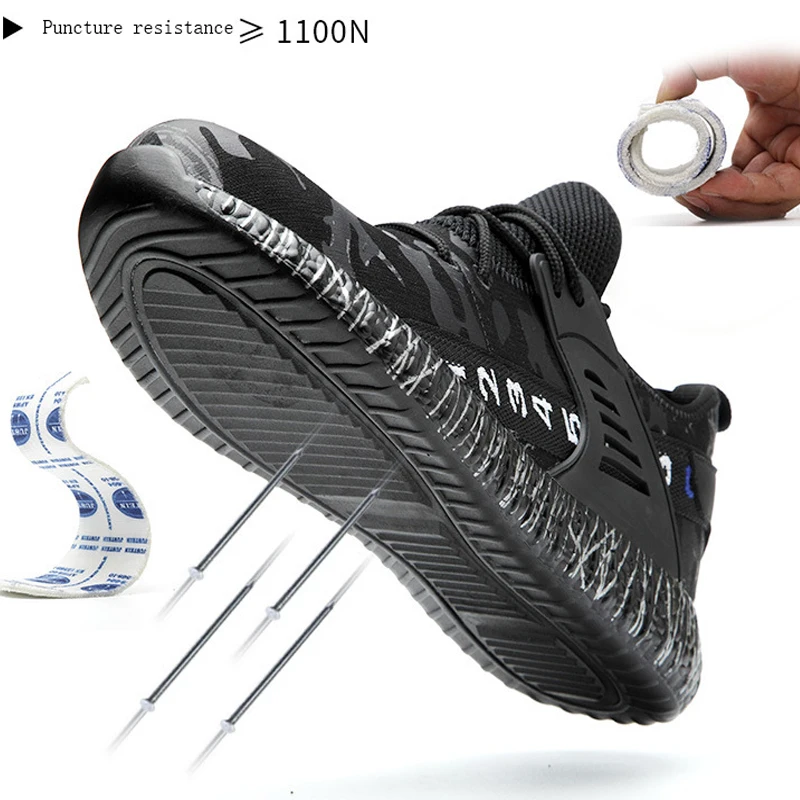 

New Work Steel Toe Safety-Shoes Men Women Lightweight Lndustrial Construction Breathable Shoes