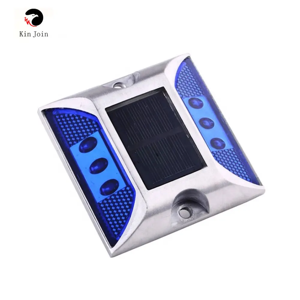 Aluminum Waterproof LED Solar Powered Road Stud Light road Reflective Ground Light Warning Light House Garden Corridor Fig  Aime