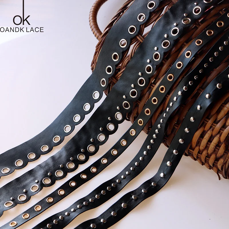 1 yard new rivet eye let PU composite molding punk style fashion personality decoration