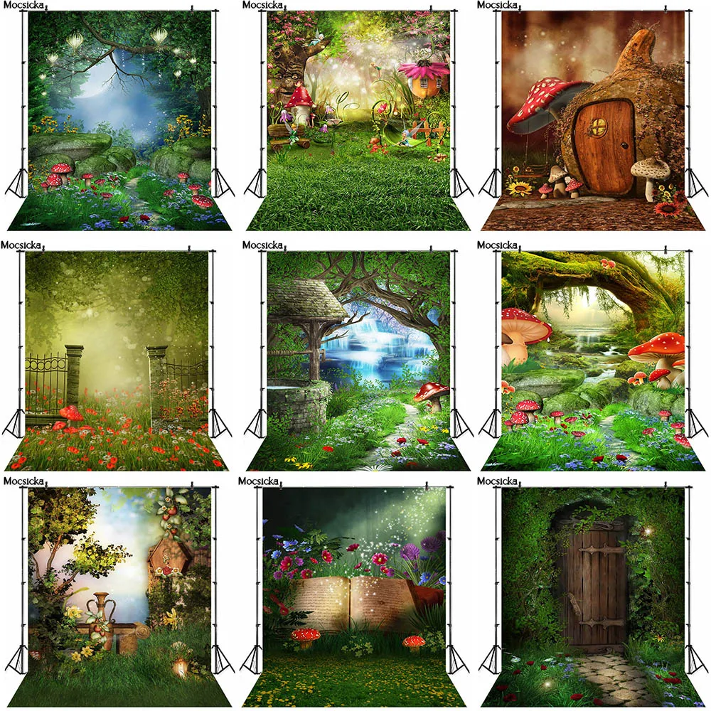 Wonderland Backdrop Fairy Tale Forest Photography Background Newborn Baby Kids Birthday Party Decor Supplies Booth Studio Props