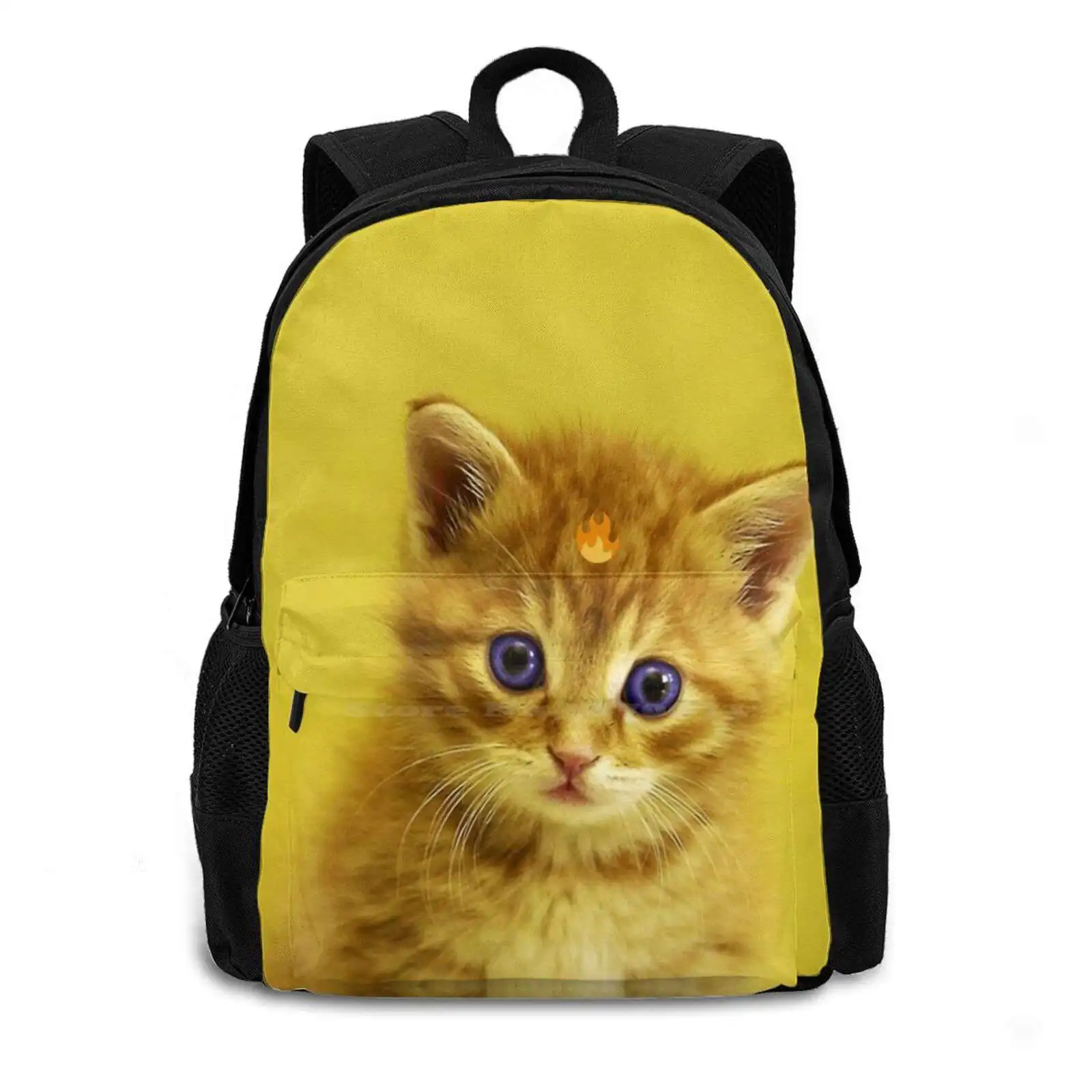 Wild Animals School Bag Big Capacity Backpack Laptop 15 Inch Cat Miu Pusi Pushi Birds Wild Animals Animals Pug Creatures