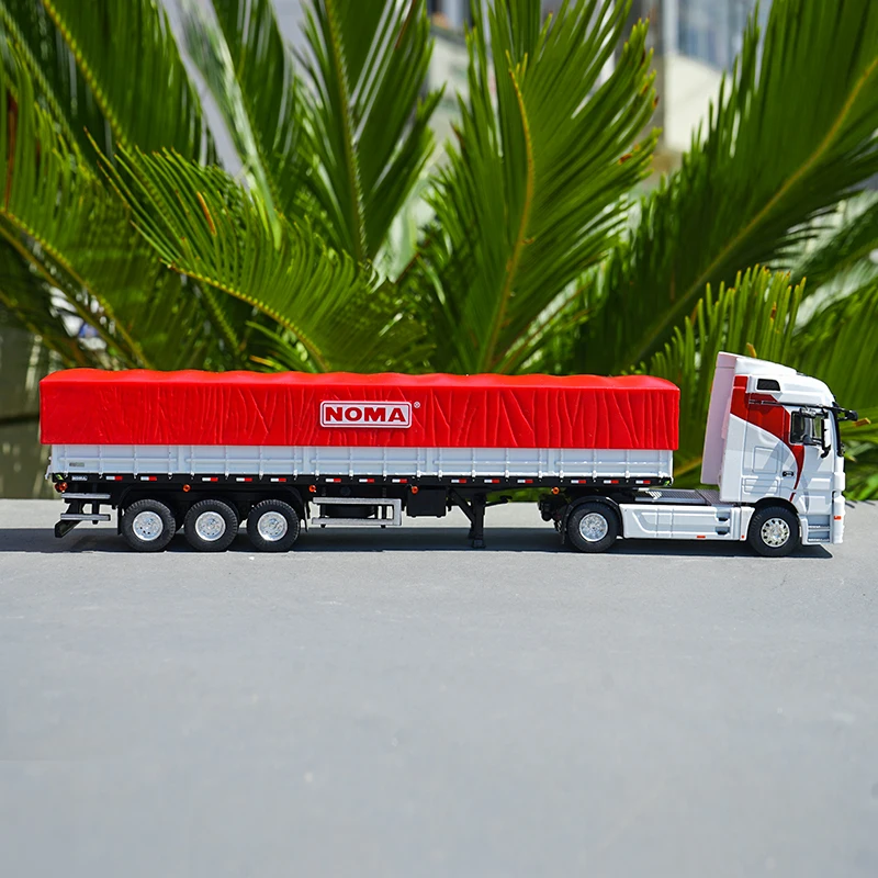 Collectible Alloy Toy Model Gift 1:50 Scale MB Tractor, NOMA Fence Transport Truck Container Vehicles For Display Decoration