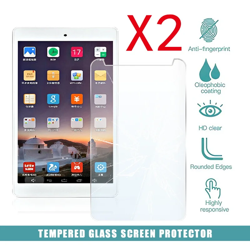 2Pcs Tablet Tempered Glass Screen Protector Cover for Onda V719 7 Inch Tablet HD Eye Protection Anti-Fingerprint Tempered Film