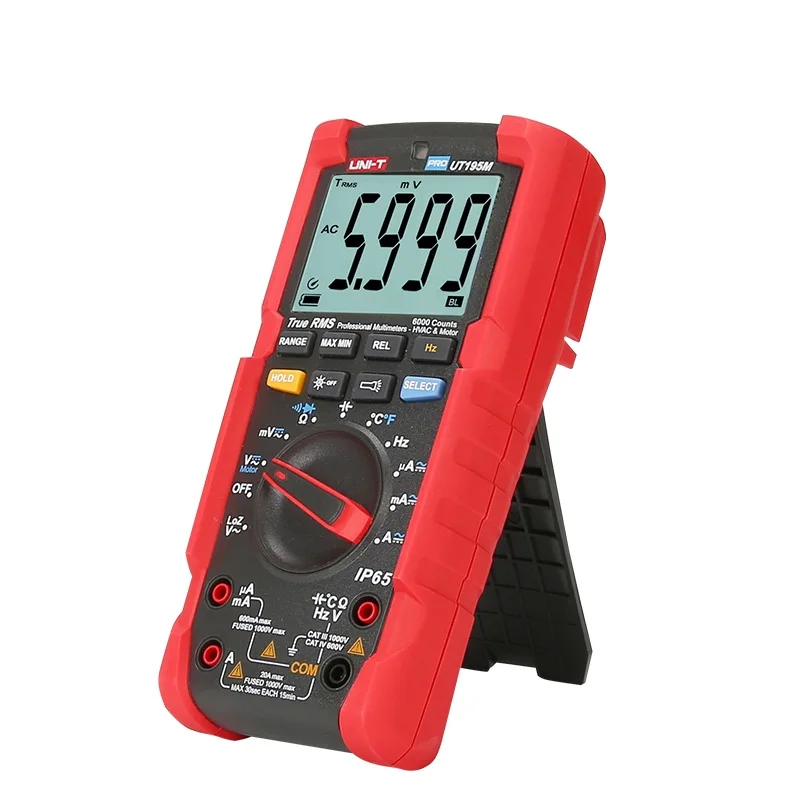 UNI-T UT195M Multimetro industriale impermeabile Torcia IP65 UT195E Misurazione della tensione LoZ Multimetro digitale a vero RMS
