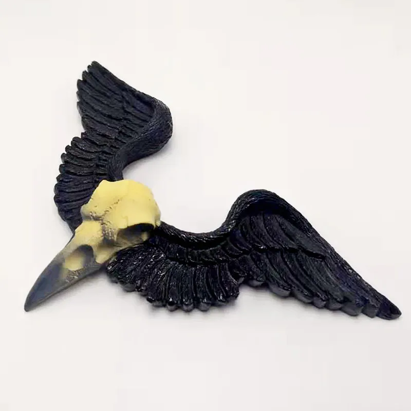 

3d wings crow skull silicone mold diy making gypsum resin model cake chocolate cake food mold kitchen tool