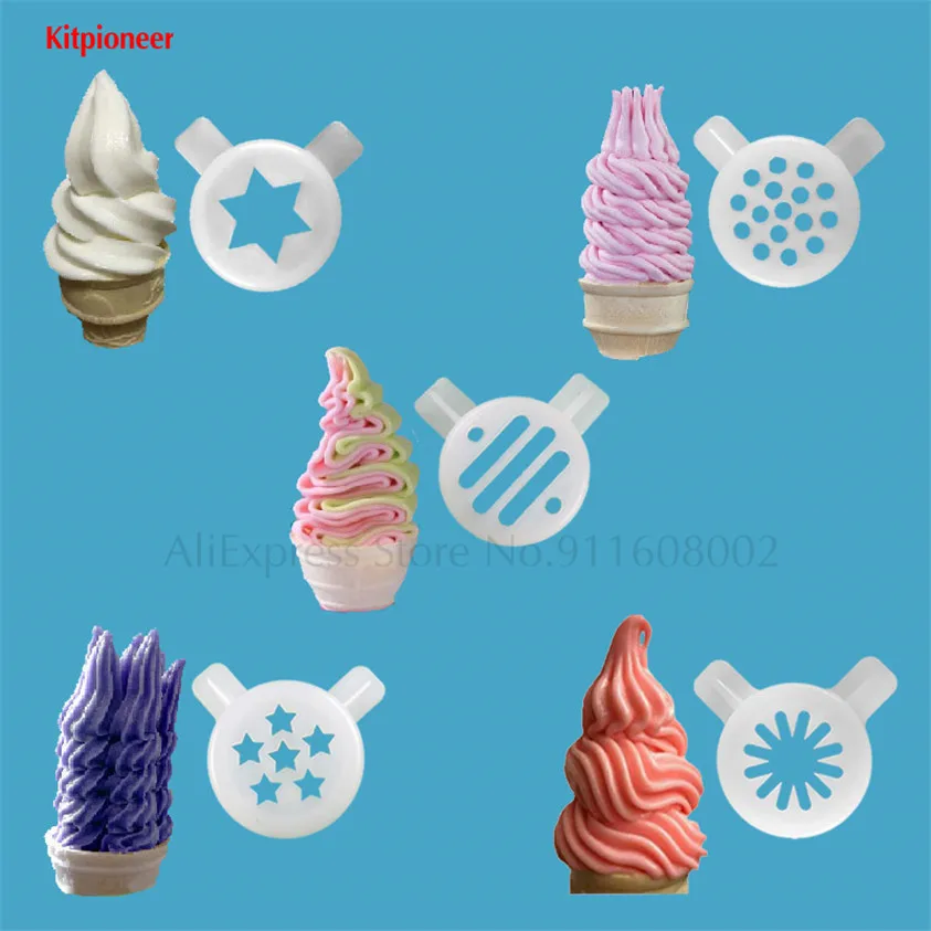 5 Fantastic Modeling Caps Spare Parts Soft Serve Ice Cream Machines Replacement Mold Lids Accessories 29mm