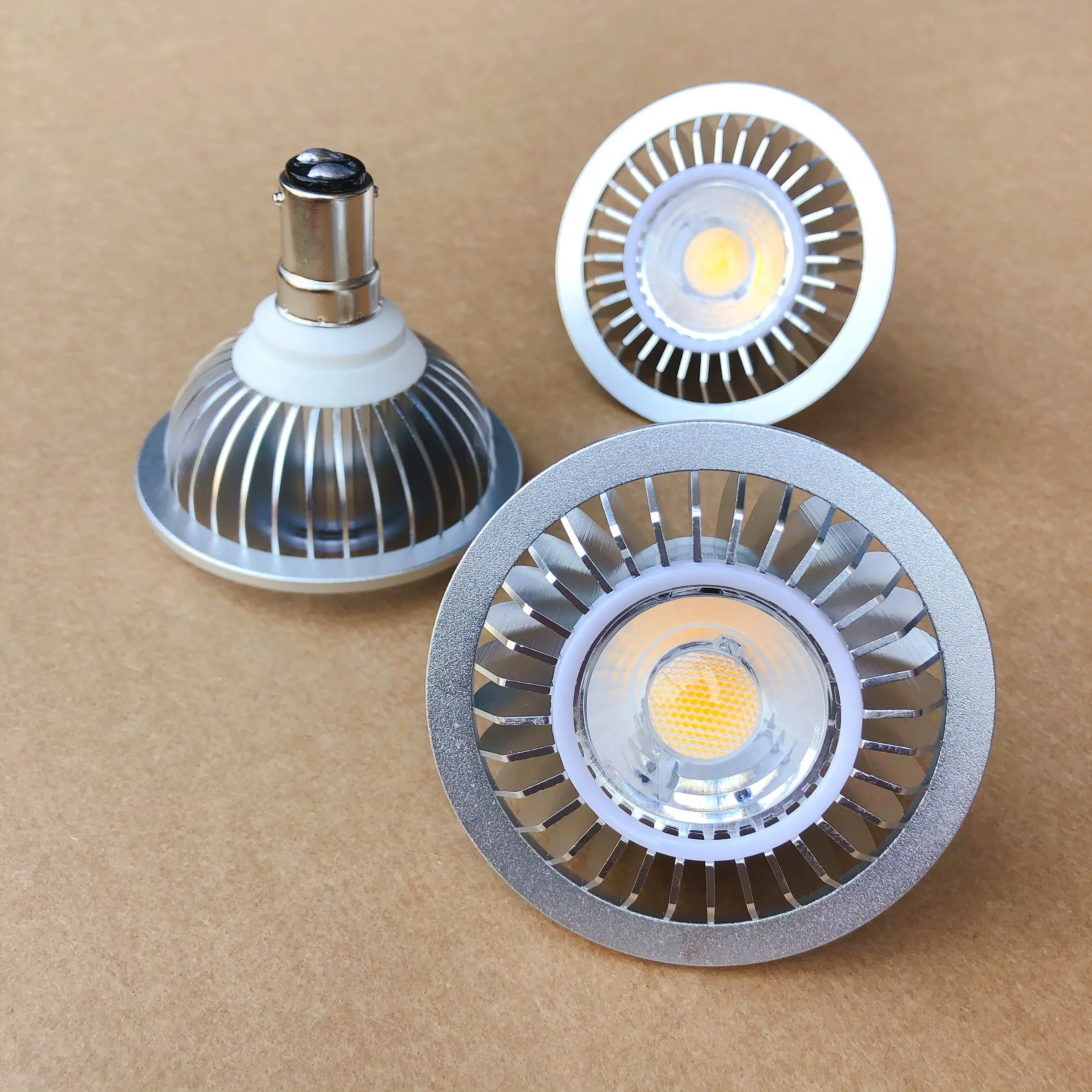 4PCS Dimmable LED AR70 QR70 BA15D Light 85-265V 30 Degree Aluminum Alloy Replace 60W Halogen Lamp For Home Commercial Lighting