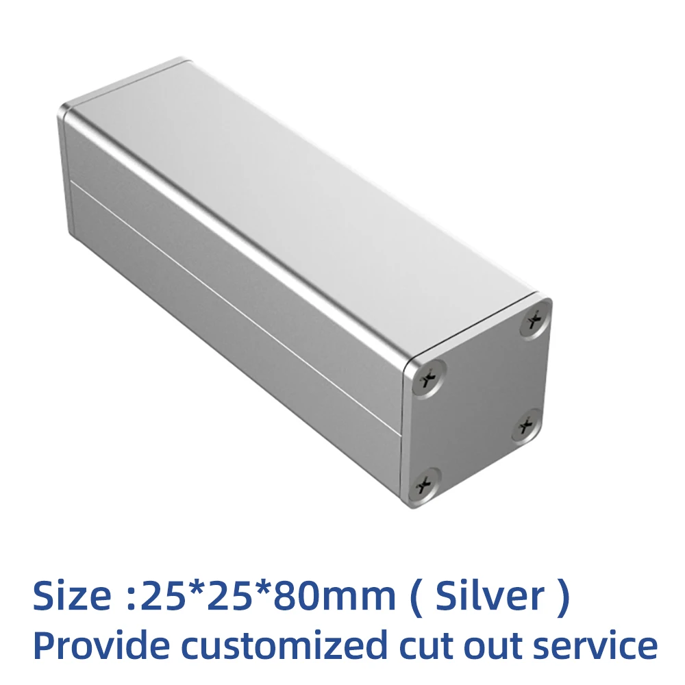 Caja de conexiones de aluminio PCB para productos electrónicos, caja de instrumentos, H01, 25x25mm