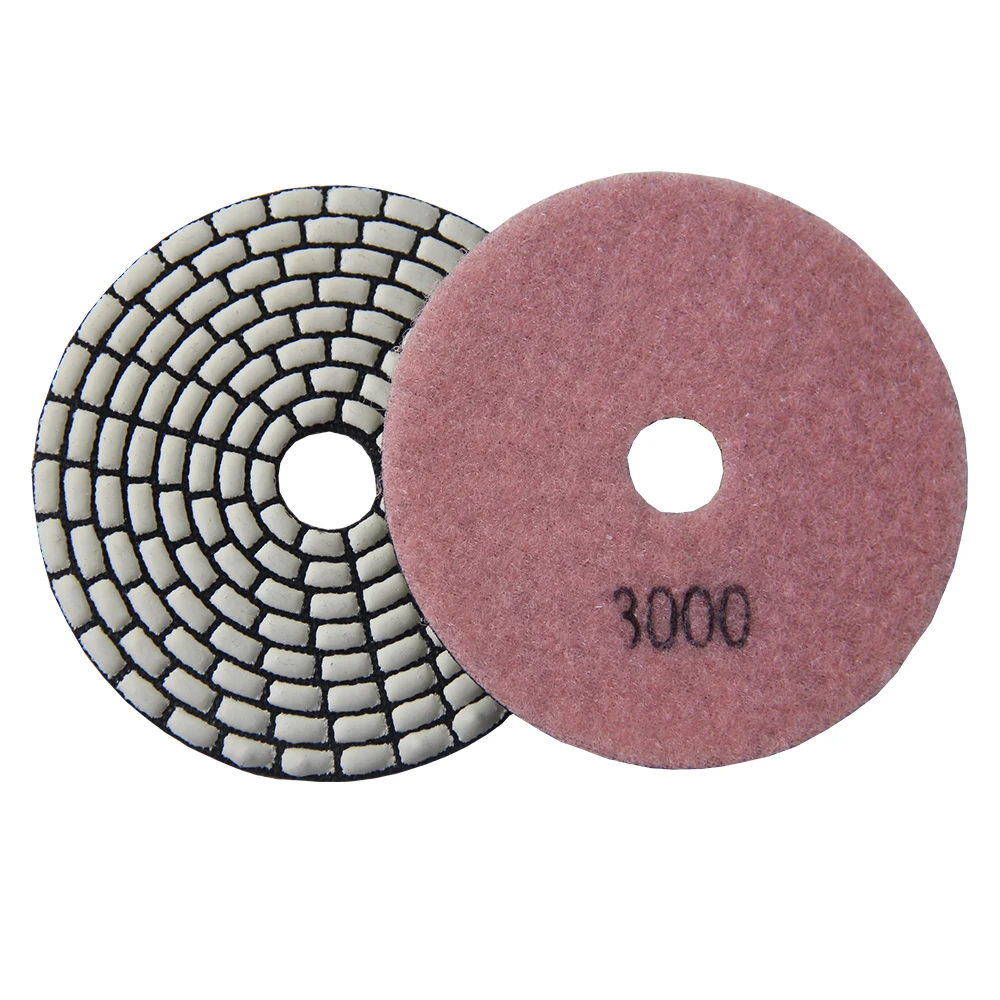 4 Inch 100MM Kim Cương Đánh Bóng Khô Đánh Bóng Bánh Xe Cho Đá Hoa Cương Đá Marlbe Chà Nhám Đĩa Chất Mài Mòn Dụng Cụ