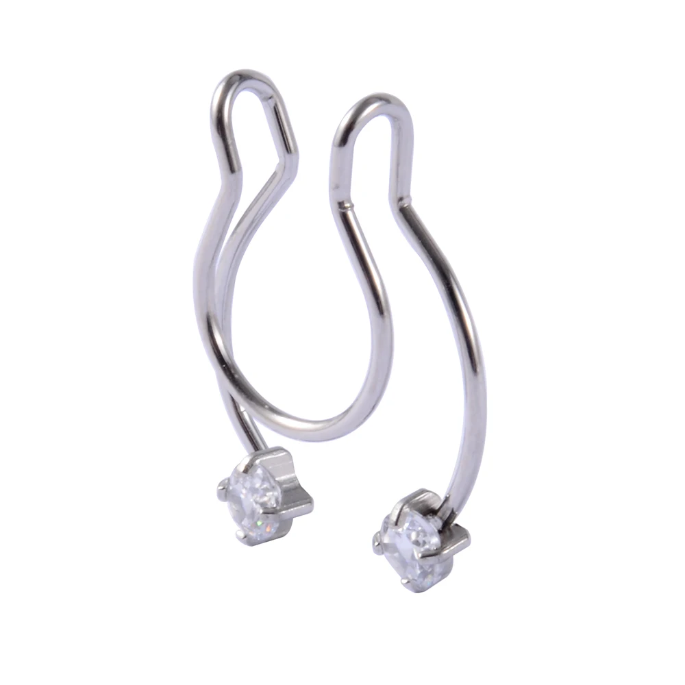 1Pcs Stainless Steel Fake Nose Ring Hoop Septum Rings Clip Lip Ring Earrings Ear Studs Helix Lobe Tragus Cartilage Piercing Body