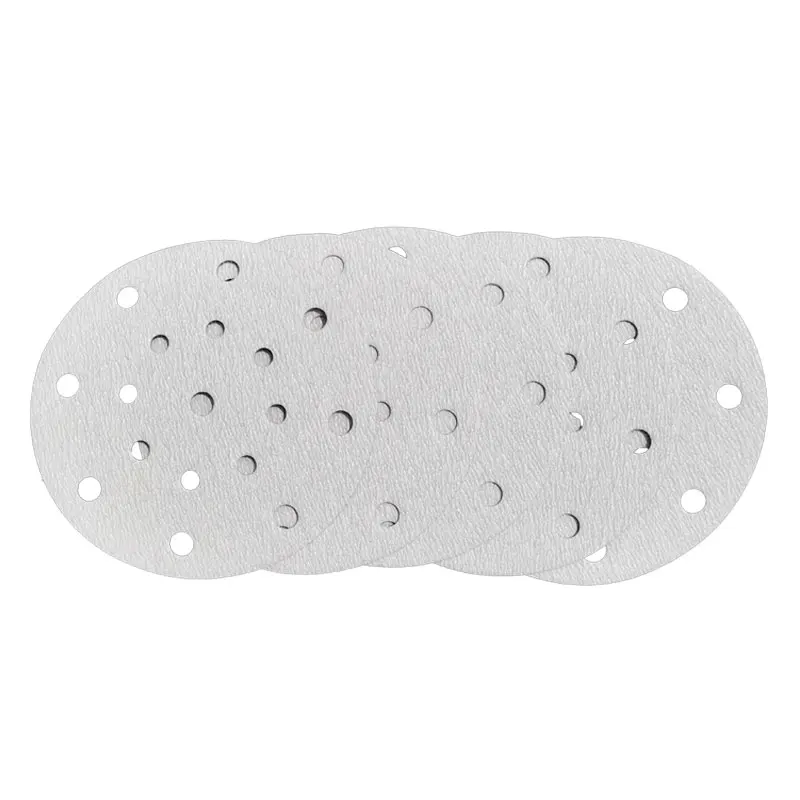 150mm Round Shape  Sandpaper 17Hole Disk Sand Sheets Grit 80-600 Hook and Loop  Disc Polis  For Car  Putty