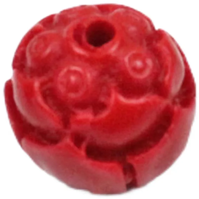 Cinnabar Lotus Seed Flower Accessories Carving Chain Car Hanging Material Big Red DIY Handmade Beaded Buddhist Supplies