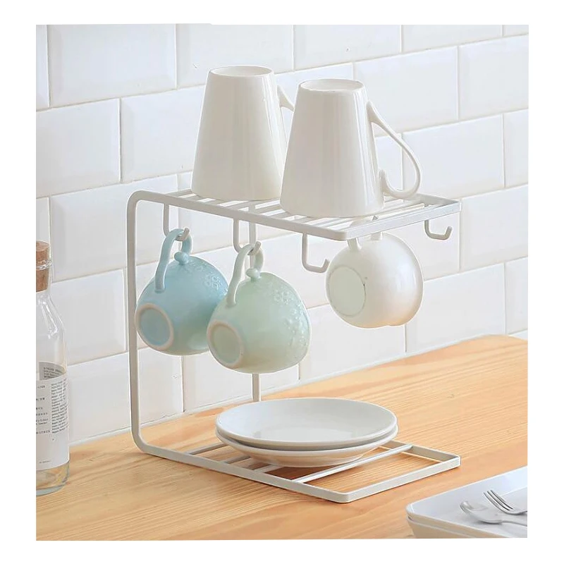 

European style six claw Coffee Tea Cup display stand rack Kitchen Mug Hanging holder Rack dripping water cup rack free shipping