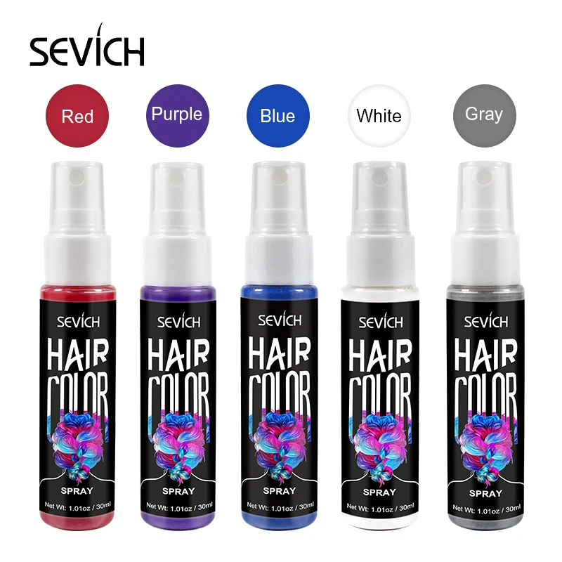 Sevich 5 Color Hair Color Spray Instant Hair Color Hair Styling Product 30ml Temporary Hair Dry Color Fashion Beauty Makeup