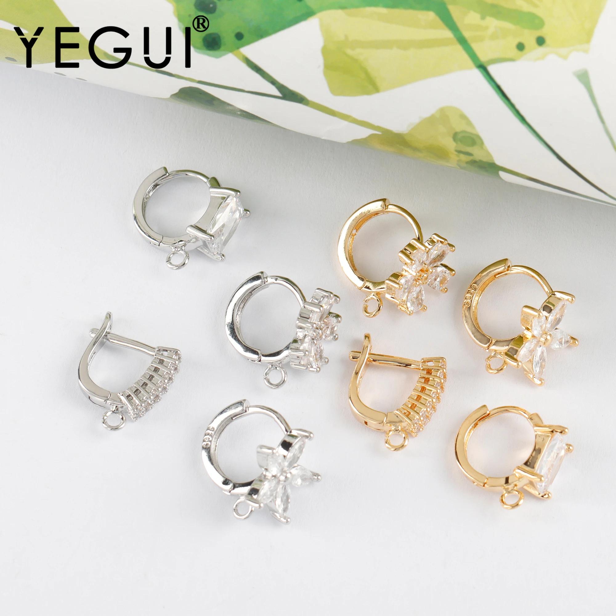 

YEGUI M1046,jewelry accessories,clasp,18k gold plated,copper metal,rhodium plated,jewelry making,hook for necklace,10pcs/lot