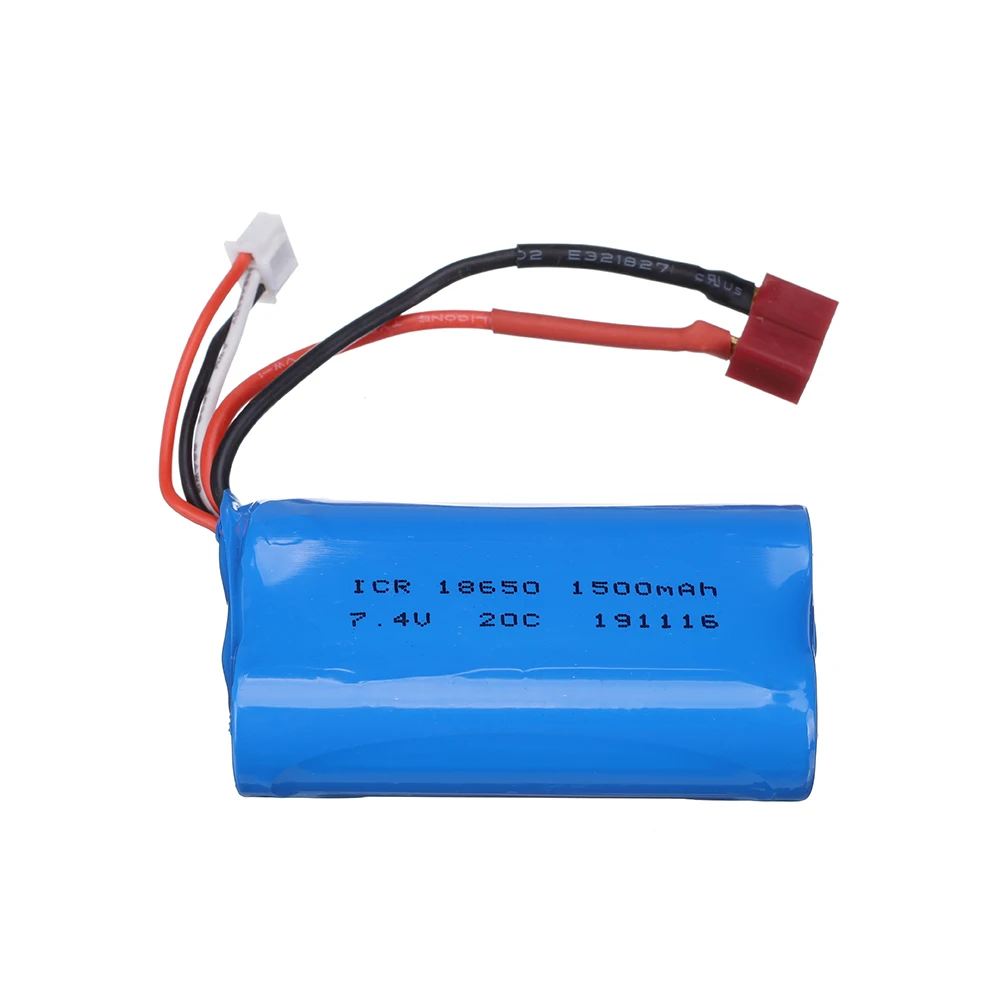 7.4V 1500mAh Lipo Battery 12423 12428 For Wltoys 12401 12402 12402A Crawler Car Battery 1500 mah 7.4 V Lithium battery T Plug