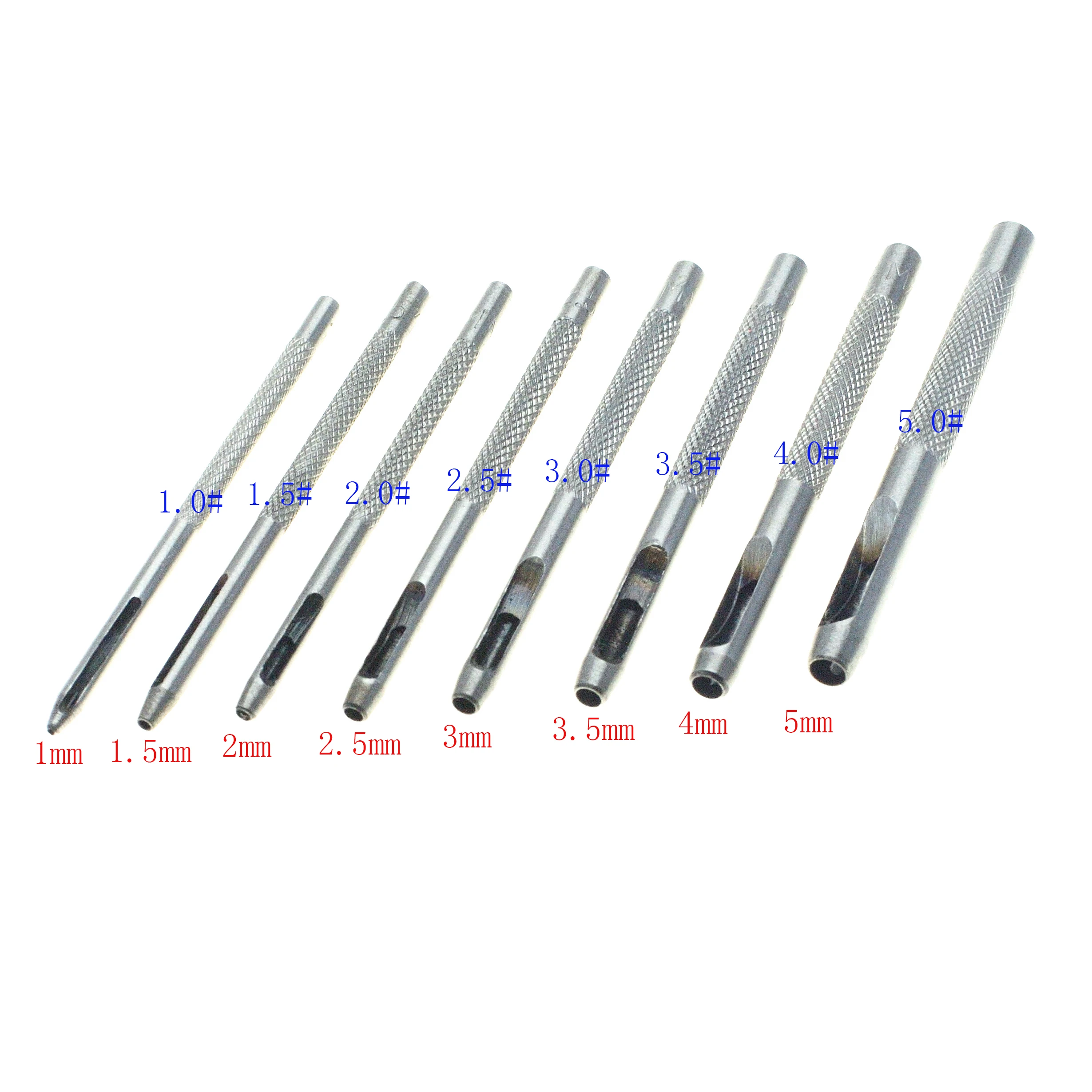 25 Size Pick Leather Tools Leather Punch Leathercraft Hole Craft Set Hollow Puncher Belt Punch 1.0mm-25mm for Clothing Canvas