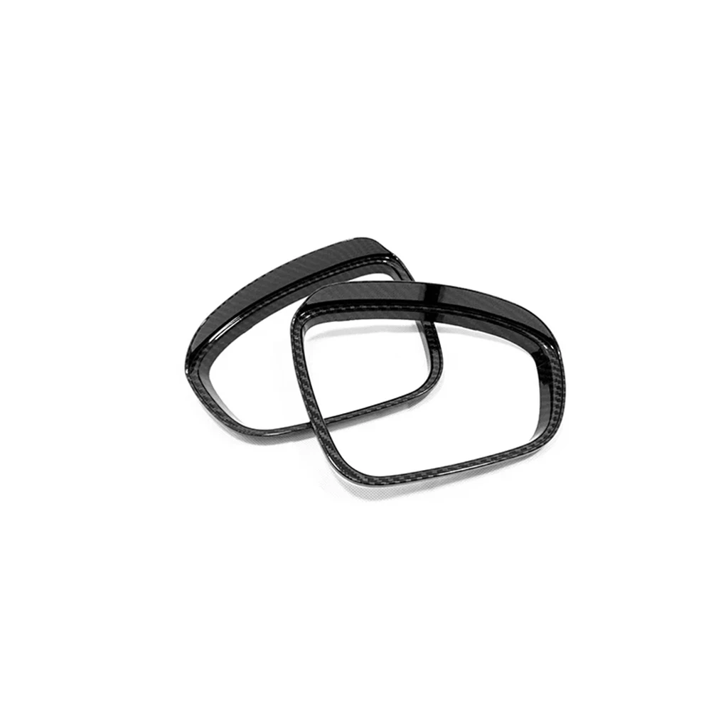 Car Side Door Rear view Turning Mirror Eyebrow Cover Trims For Hyundai Kona Encino 2017-2023 Accessories  Chrome Carbon 2pcs