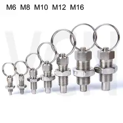 30/50/100PCS, Wholesale! Spring Pins,Indexing Plungers,Return Type,Index Bolts,,M6M8M10M12 M16 Locking Spring Screw, Spring Plun