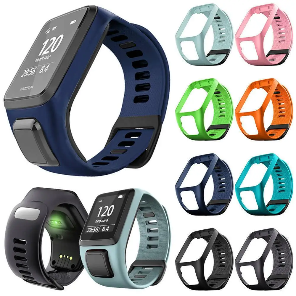 Correa de silicona de repuesto para TomTom Runner 2 3 Spark3 Adventurer Golfer 2 Spark, pulsera deportiva con GPS, Cardio