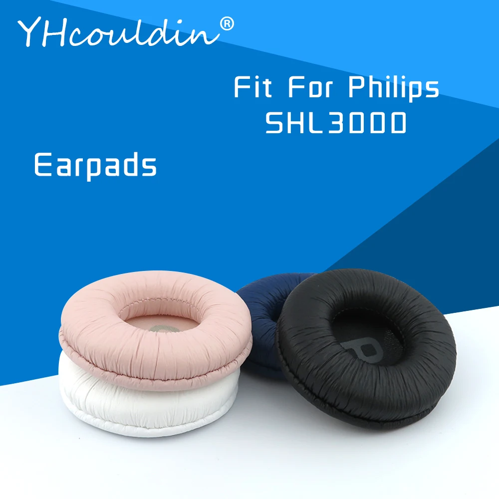 Earpads For Philips SHL3000 Headphone Accessaries Replacement Ear Cushions Wrinkled Leather Material