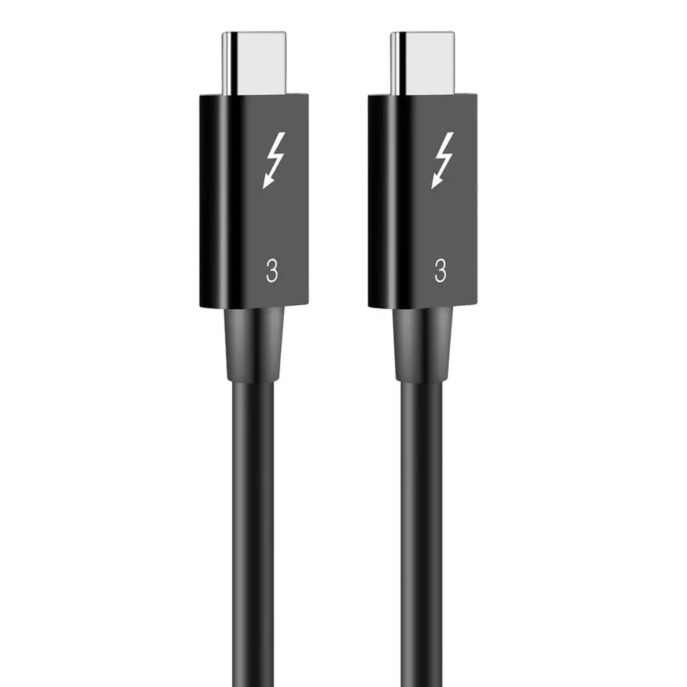 Certified Thunderbolt cable 40Gbps 100W Genuine Real Thunderbolt 3 cable Thunderbolt 3 male to male cable 5K resolutions